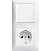 Busch-Jaeger Inbouw Wandcontactdoos Incl. Schakelaar Set2