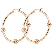 Cilla Jewels oorringen Rosegoud verguld Titanium 60mm