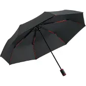 FARE Mini Style 5084 zakparaplu met handopening zwart rood 98 cm