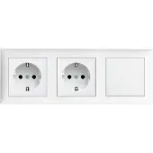 Busch-Jaeger Inbouw Wandcontactdoos 2 x Incl. Schakelaar Set3