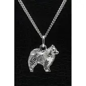MOOYE ® - Collectie Zilveren Japanse kees ketting hanger - groot