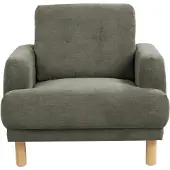 Beliani TUVE - Fauteuil - Donkergroen - Corduroy