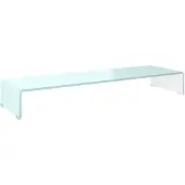 vidaXL TV-meubel/monitorverhoger 100x30x13 cm glas groen