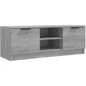 vidaXL Tv-meubel 102x35x36,5 cm bewerkt hout grijs sonoma eikenkleurig