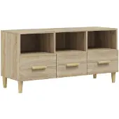 vidaXL Tv-meubel 102x36x50 cm bewerkt hout sonoma eikenkleurig