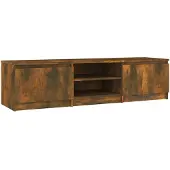 vidaXL Tv-meubel 140x40x35,5 cm bewerkt hout gerookt eikenkleurig