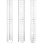 vidaXL Gabion plantenbakken 3 st rond verhoogd Ø30x200 cm staal