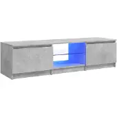 vidaXL Tv-meubel met LED-verlichting 140x40x36 cm betongrijs