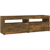 vidaXL Tv-meubel met LED-verlichting 120x35x40 cm gerookt eikenkleurig