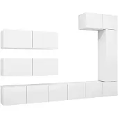 vidaXL 7-delige Tv-meubelset bewerkt hout wit