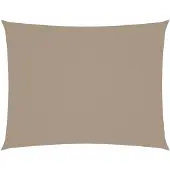vidaXL Zonnescherm rechthoekig 4x6 m oxford stof taupe