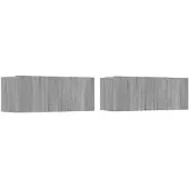 vidaXL Tv-meubelen 2 st 80x30x30 cm bewerkt hout grijs sonoma eiken