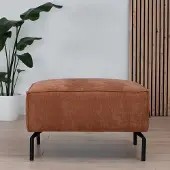 Livin24 Hocker Kansas stof gemêleerd terracotta