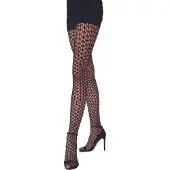 Pretty polly Panty - Fashion - Geo Net - One Size - 36/42 - Zwart
