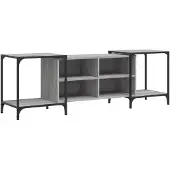 vidaXL Tv-meubel 153x37x50 cm bewerkt hout grijs sonoma eikenkleurig