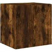 vidaXL Tv-wandmeubel met LED-verlichting 40,5x35x40 cm gerookt eiken