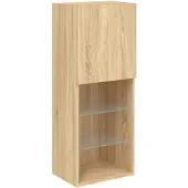 vidaXL Tv-meubel met LED-verlichting 40,5x30x102 cm sonoma eikenkleur