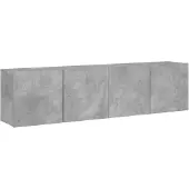 vidaXL Tv-meubels 2 st wandgemonteerd 80x30x41 cm betongrijs