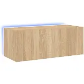 vidaXL Tv-wandmeubel met LED-verlichting 80x35x31 cm sonoma eikenkleur
