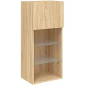 DKD Home Decor Tv-meubel met LED-verlichting 40,5x30x90 cm sonoma eikenkleurig