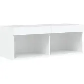 vidaXL Tv-meubel met LED-verlichting 80x30x30 cm wit