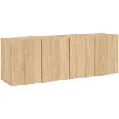 vidaXL Tv-meubels 2 st wandgemonteerd 60x30x41 cm sonoma eikenkleurig