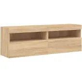 vidaXL Tv-wandmeubels met LED 2 st 60x30x40 cm sonoma eikenkleurig