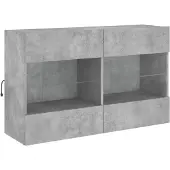 vidaXL Tv-wandmeubel met LED-verlichting 98,5x30x60,5 cm betongrijs