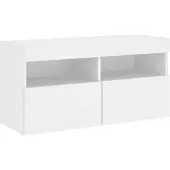 vidaXL Tv-wandmeubel met LED-verlichting 80x30x40 cm wit