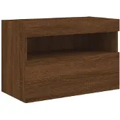 vidaXL Tv-wandmeubel met LED-verlichting 60x30x40 cm bruin eikenkleur