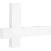 vidaXL 5-delige Tv-meubelset bewerkt hout wit