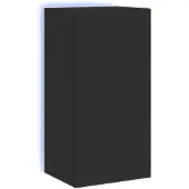vidaXL Tv-wandmeubel met LED-verlichting 40,5x35x80 cm zwart