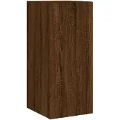 DKD Home Decor Tv-wandmeubel met LED-verlichting 30,5x35x70 cm bruineikenkleur