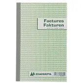 Exacompta Tweetalig NL/FR Factuurboek Groen, wit Speciaal 25 Vellen