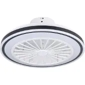 Eglo Almeria Plafondventilator met lamp - Ø 48 cm - 3 snelheden - Instelbaar wit licht - Dimbaar - AC longer life - Wit/Zwart