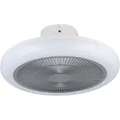 Eglo Kostrena Plafondventilator met lamp - Ø 45,5 cm - 3 snelheden - Instelbaar wit licht - Dimbaar - AC longer life - Wit/Grijs - Sterren - Glinsterend