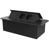 Livolo | Zwart | 3 | Pop-Up stekkerdoos | Push | Inbouw | USB & USB-C