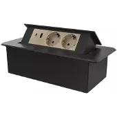 Livolo | Zwart | 3 | Pop-Up stekkerdoos | Push | Inbouw | USB & USB-C