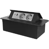 Livolo | Zwart | 3 | Pop-Up stekkerdoos | Push | Inbouw | USB & USB-C
