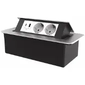 Livolo | Zilver | 3 | Pop-Up stekkerdoos | Push | Inbouw | USB & USB-C