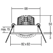 Brumberg Downlight Tirrel-S, alu / grijs / zink, Woon-/ Eetkamer, Aluminium, downlight