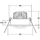 Brumberg Downlight Tirrel-R, dimbaar, wit / opaal, Werkkamer / Kantoor, Aluminium, downlight