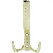 Intirilife dubbele jashaken in goud design 7,58 x 1,69 x 14,28 cm kapstokhaken metalen wandhaken garderobehaken
