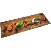 vidaXL Keukenmat wasbaar kruidenprint 60x300 cm fluweel