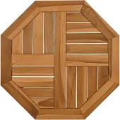 vidaXL Tafelblad achthoekig 50x50x2,5 cm massief teakhout