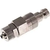 Tameson Vernikkeld Messing DN 5 Luchtkoppeling Insteeknippel 4x6 mm Push-On Double Shut-Off
