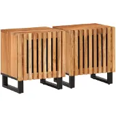 vidaXL Nachtkastjes 2 st 40x34x46 cm massief acaciahout