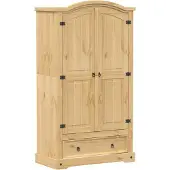 vidaXL Garderobekast Corona, 102x52x186 cm, massief grenenhout