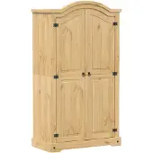 vidaXL Garderobekast Corona, 102x52x186 cm, massief grenenhout