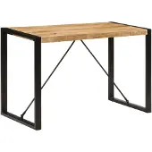 vidaXL Eettafel 120x55x76 cm, ruw mangohout